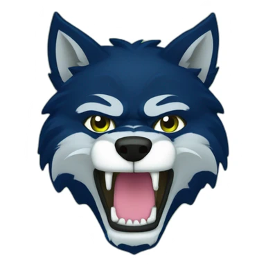Werwolf in a seattle seahawks shirt sticker