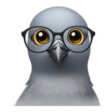 pigeon with glasses sticker