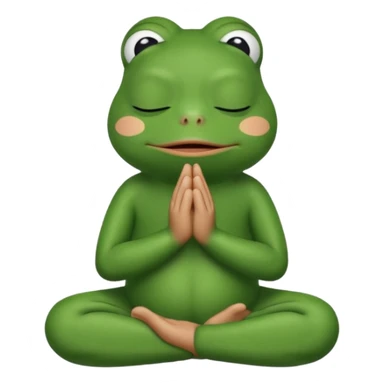 Pepe the frog praying sticker