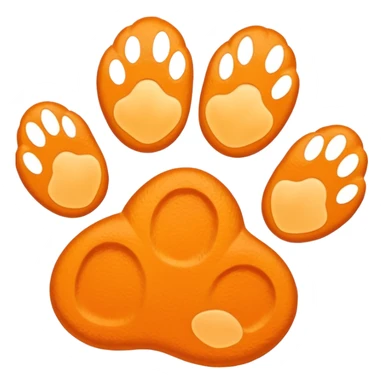 a very light pale pastel orange #FFDBBB pawprint sticker
