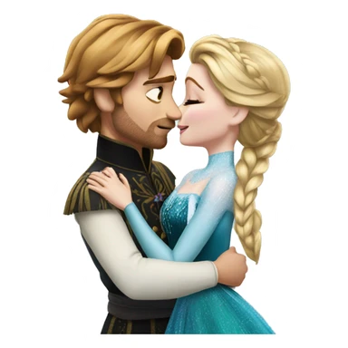 anna frozen kiss sticker