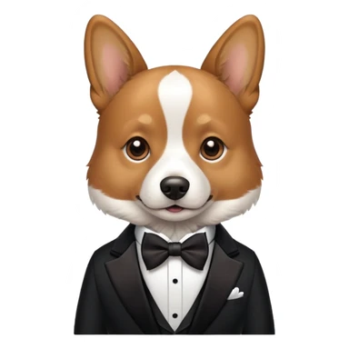 Dog wearing a tuxedo  sticker