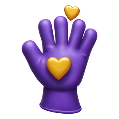 Thanos glove with love hearts  sticker