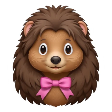 mole with hair ribbon sticker
