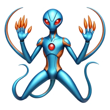 Metallic Incandescent Handsome Deoxys-Stitch-hybrid  (full body) sticker