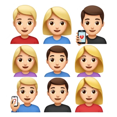 Quiz with happy people without phone sticker