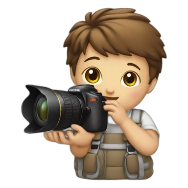 photographer photographing a newborn sticker