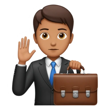 professional advocate holding briefcase sticker