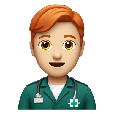 Red head paramedic sticker