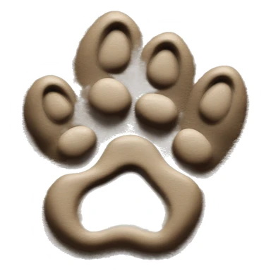 dog paw imprint in mud sticker