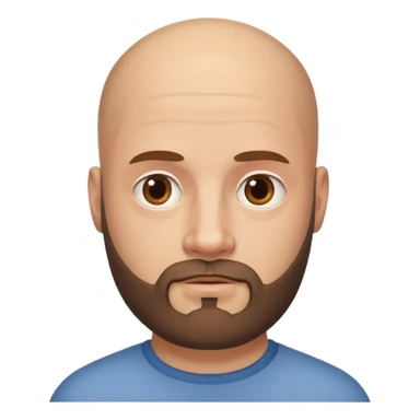 Homme chauve avec une barbe sticker