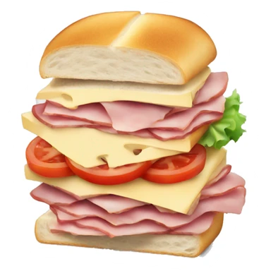 sandwich with ham and cheese and tomatoes  sticker
