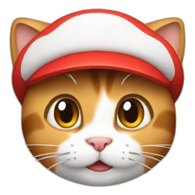 cat wearing mario costume sticker