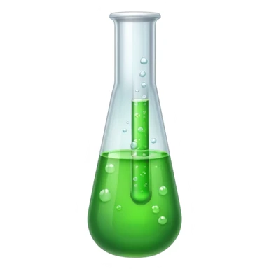 test tube with green liquid sticker