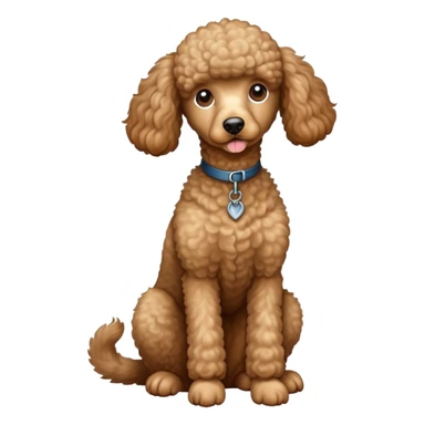 Super Skinny Light Brown Poodle Sitting sticker