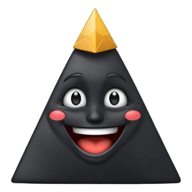 pyramide noir avec un sourire terrifiant  sticker