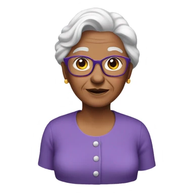 Granny with purple shirt sticker