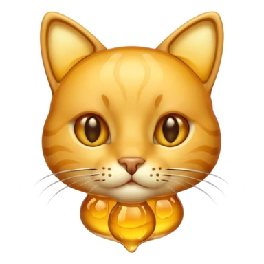 Cat made of honey sticker