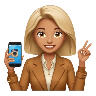 una señora entrando a mi  Instagram  para promocionar mi marca sticker