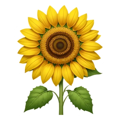 Noo, i want sunflower 🌻.  Just like this. With browner center. And without green sleaves
 sticker