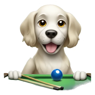 Dog playing pool sticker