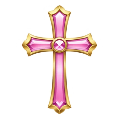Pink cross with sparkles sticker