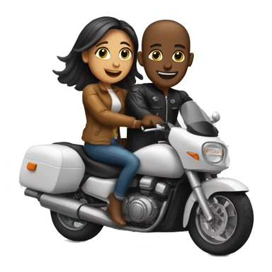 Couple on a motorbike  sticker