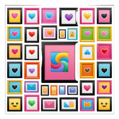 a girly multiple framed photos sticker