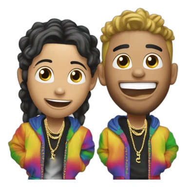 Anuel aa with 6ix9ine singing sticker