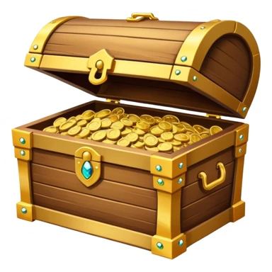 treasure chest with open lid sticker