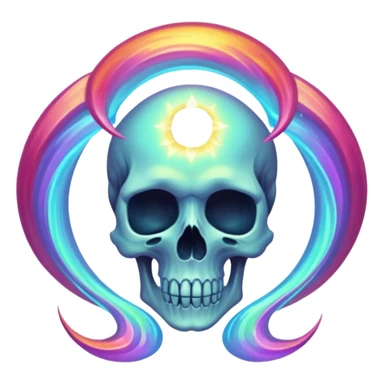 Glowing Soul Portal, in the style of your bleeding skull art. sticker
