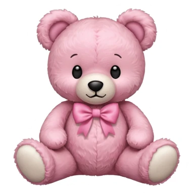 pink bow teddy solo sticker