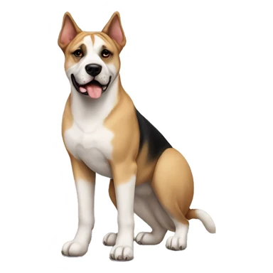 American bulldog cross German shepherd full body sticker