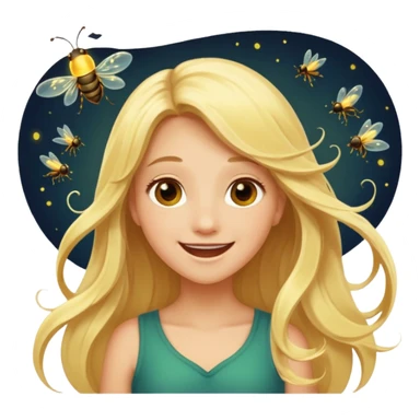 Hot blonde chasing a fire fly with “oh look a firefly” sticker