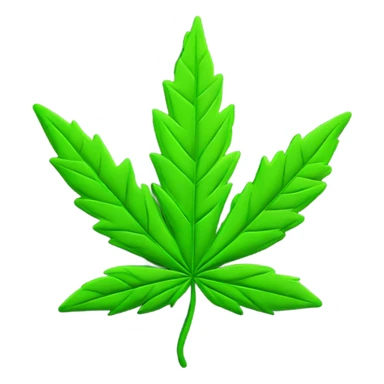Marijuana leaf happy green cat sticker