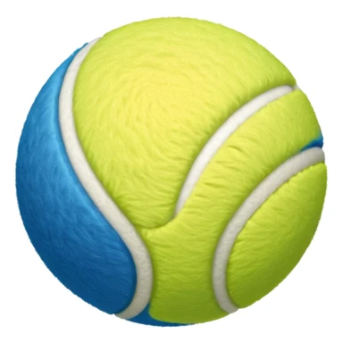 full blue tennis ball sticker