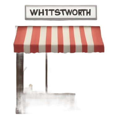 cool barbershop front saying whitworth sticker