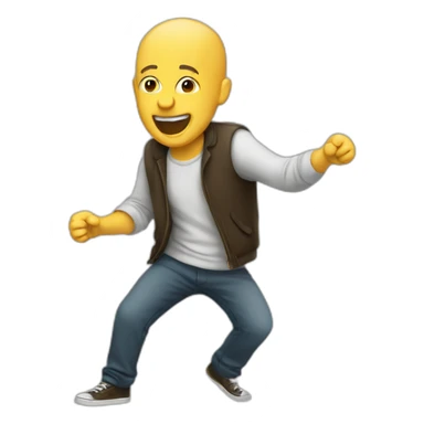 Dude-drunk-bald-dancing sticker