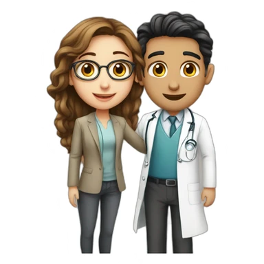 Jewish girl friend with ophthalmologist long Arabic boy sticker