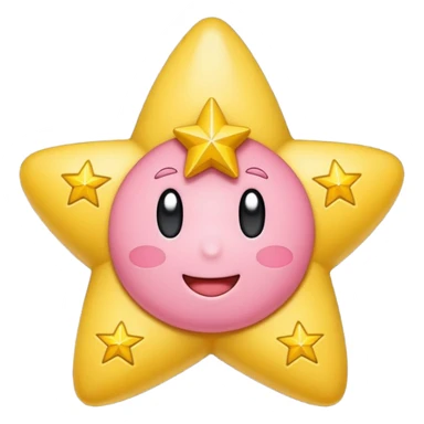Kirby encima de una estrella  sticker