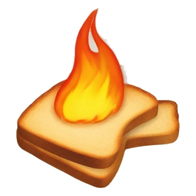 everything is fine dog surrounded by fire, except instead of a dog, its a piece of toast (bread) sticker