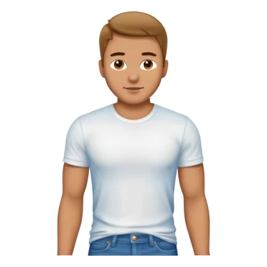 Sexy man, White T-Shirt, jeans sticker
