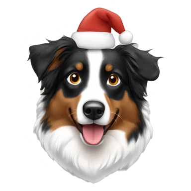 Australian shepherd 3 color Christmas  sticker