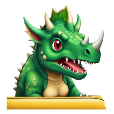 angry office triceratops in the back seat of the taxi sticker