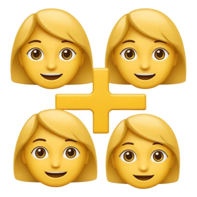 Emoji estilo WhatsApp com rosto amarelo clássico, expressão neutra com sobrancelhas muito bem marcadas, arqueadas e definidas, olhos semicerrados com leve atitude, boca com leve sorriso de confiança. sticker