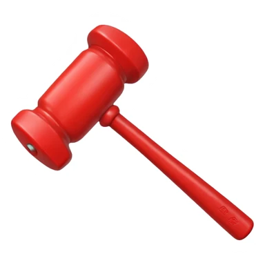 red toy hammer sticker