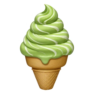 heart shape matcha ice cream sticker