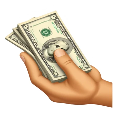 hand borrow money sticker
