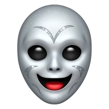 mask Ghost face glitter  sticker