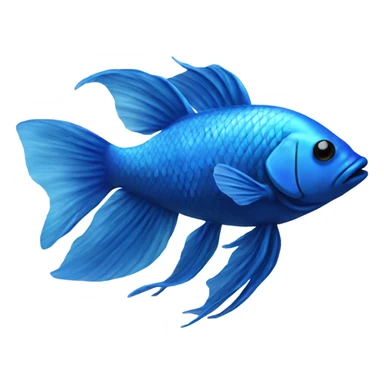 blue beta fish sticker